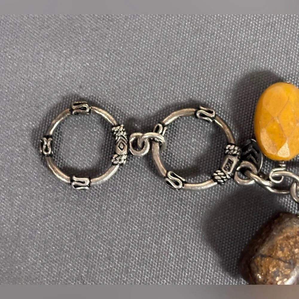 Silpada 925 Sterling Silver Gemstone Oxidized Cha Cha Bracelet B1648 RETIRED