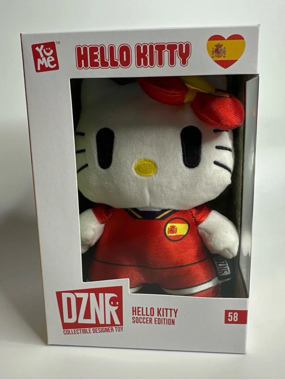Hello Kitty Spain 2026 World Cup Champions Soccer DZNR #58 Plush