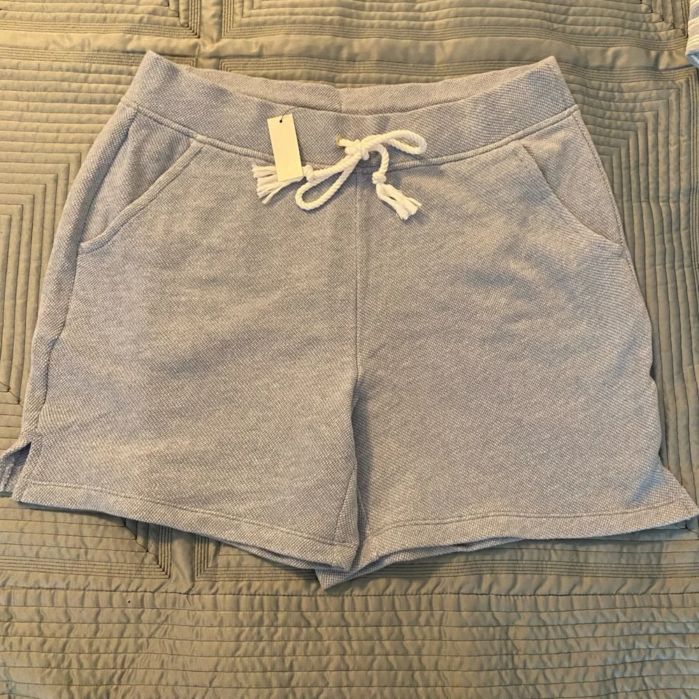 NWT Talbots Blue and White Striped Sleeveless LP Top and L Shorts Set