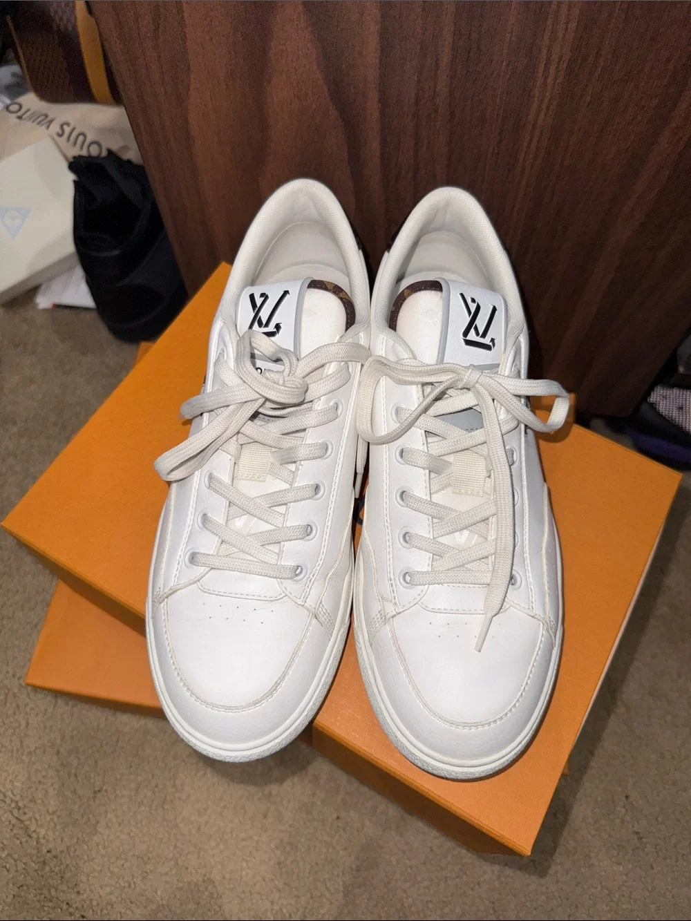 Louis Vuitton white leather