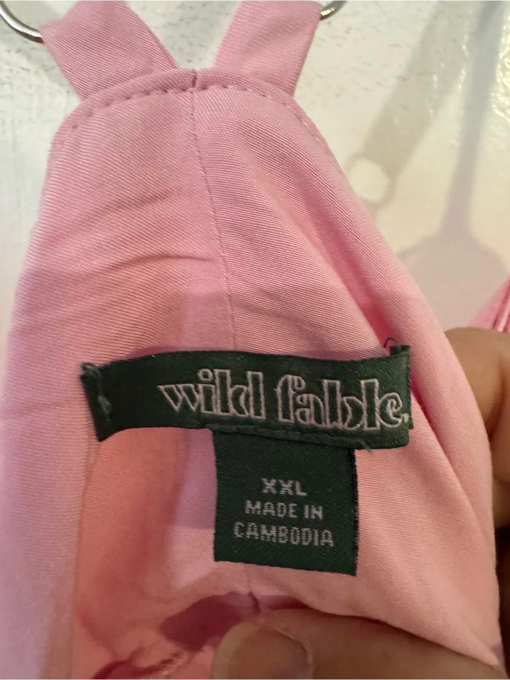 Wild Fable XXL Pink Lace Racerback Swing Cami Tank Top Boho Peplum Rayon