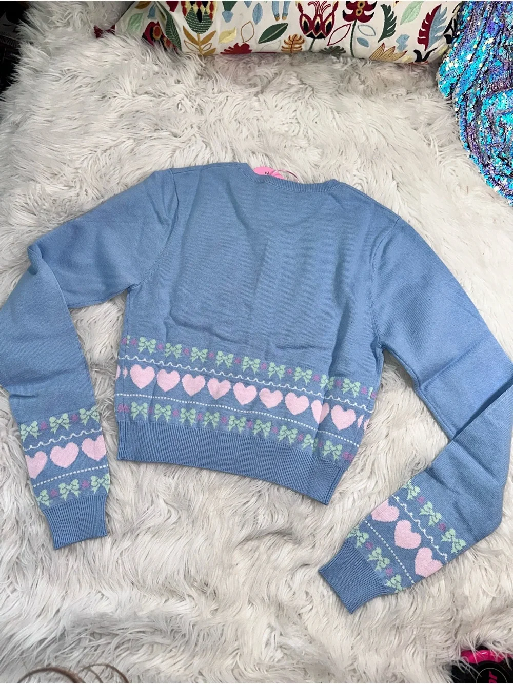 Dolls Kill • Sugar Thrillz Pastel Passion For You Intarsia Knit Sweater