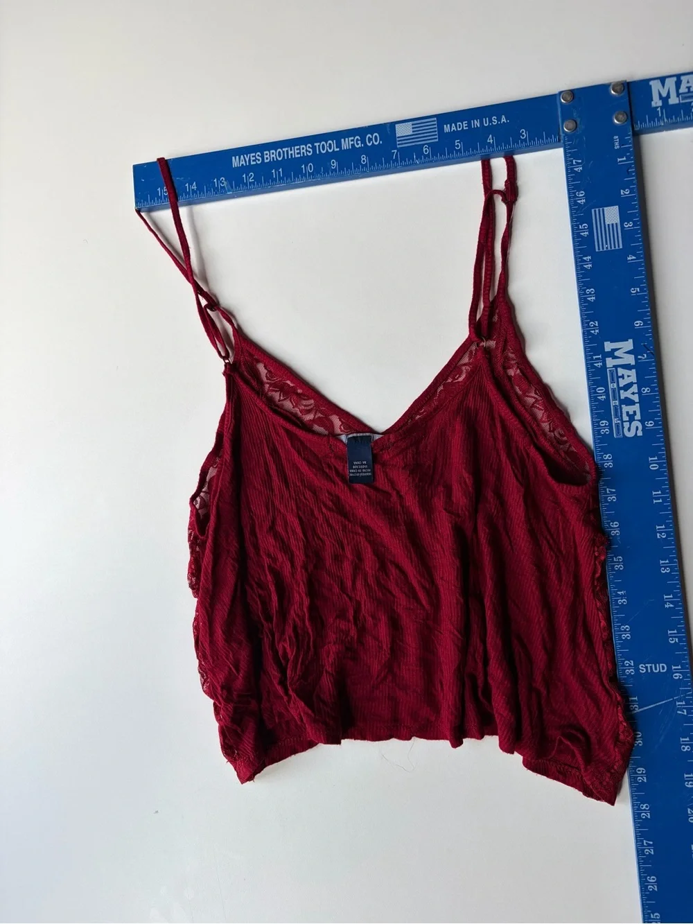 Forever 21 Wine Lace-Trim Cami Tank