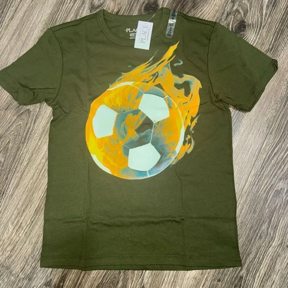 The children’s place Green Soccer Ball Shirt
