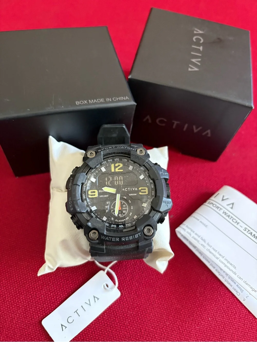ACTIVE  Recon x Invicta Dual Time Digital Watch 45.5mm Black Gold new