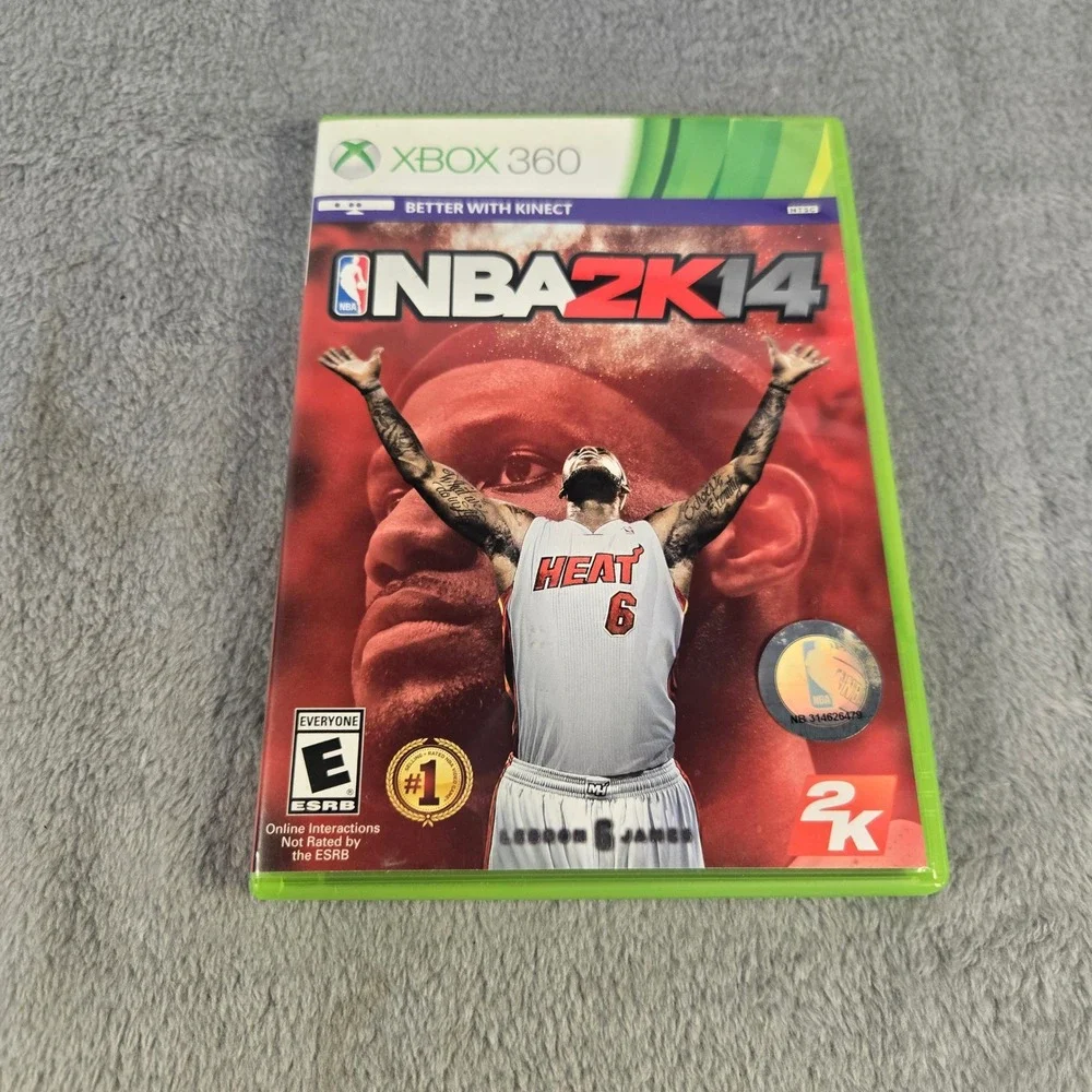 NBA 2K14 Xbox 360 Microsoft 2013 LeBron James Cover CIB Tested Works