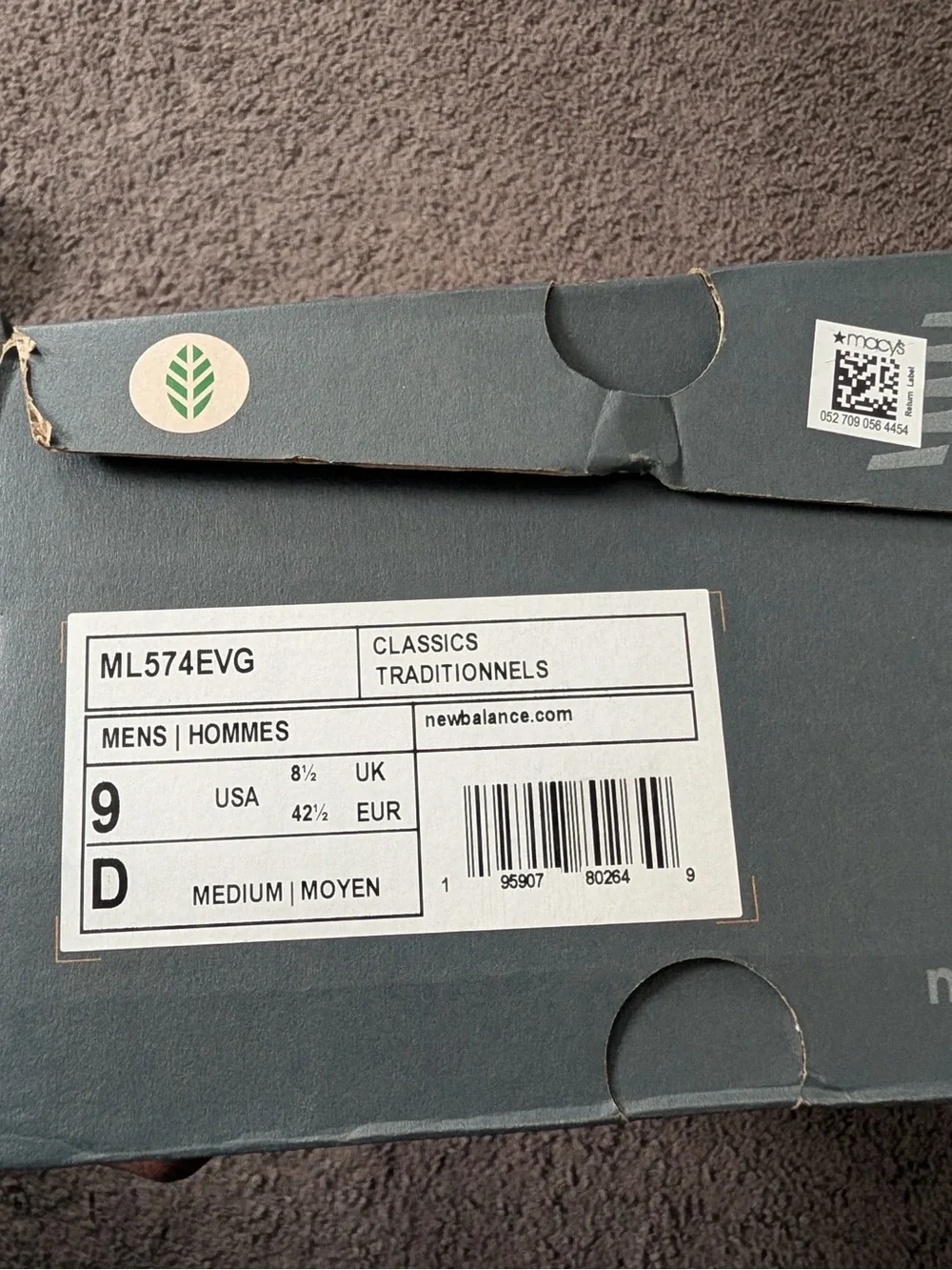 New Balance classic tones outsole