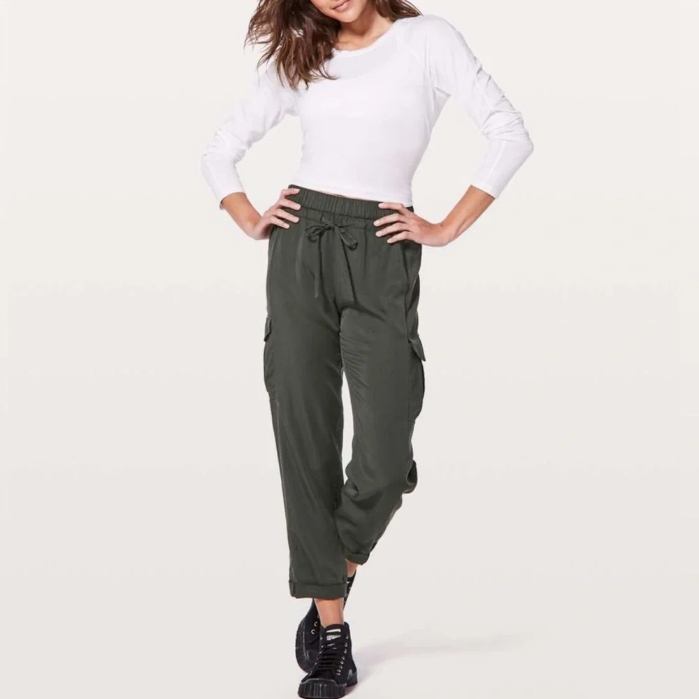 lululemon athletica Olive Green Cargo Jogger Pants