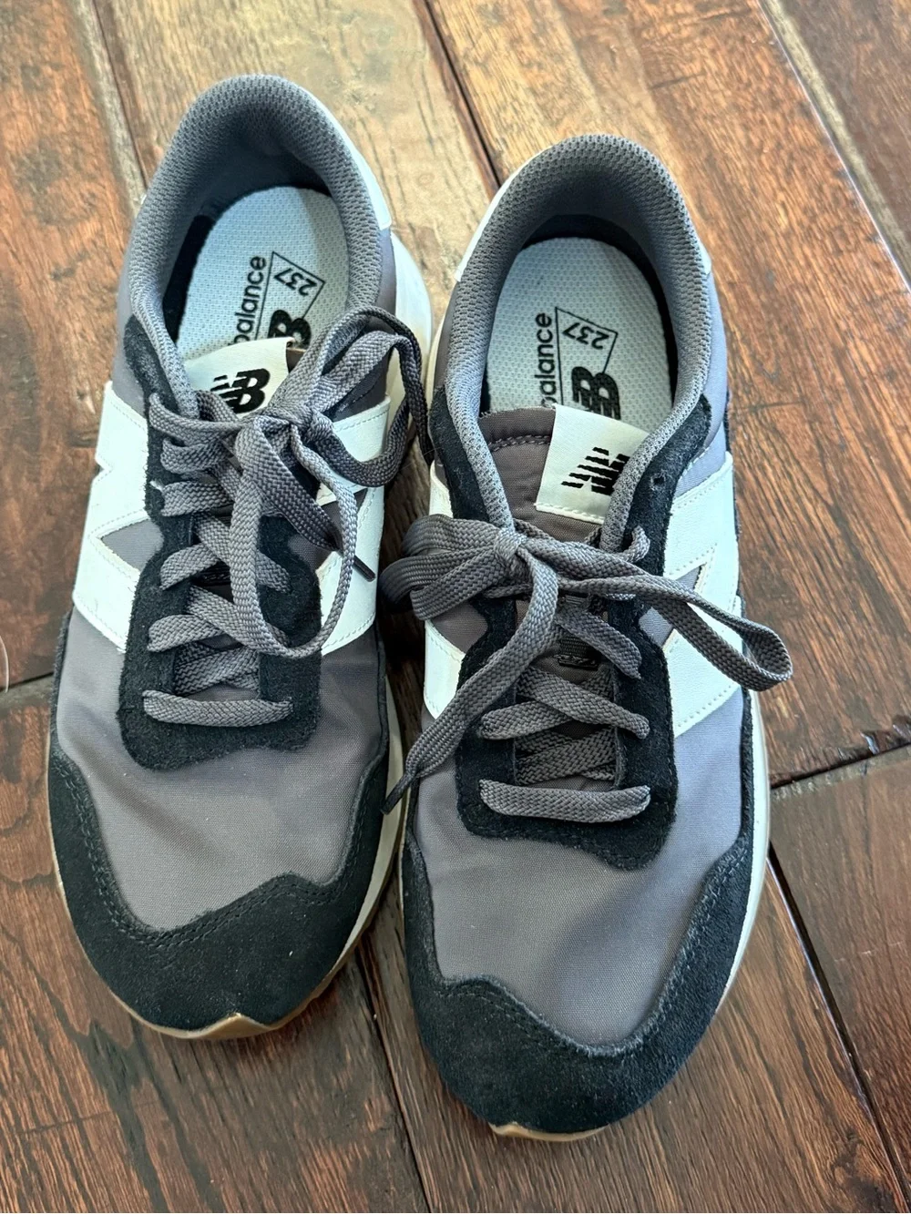 New Balance Gray, Black & White  Runner Sneakers