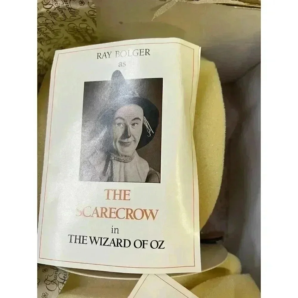 Franklin Mint Heirloom Scarecrow Porcelain Doll Wizard Of Oz With Papers