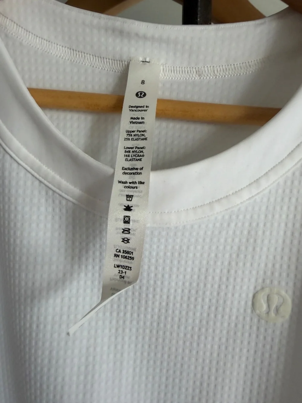Lululemon grid texture tennis tank sz 8