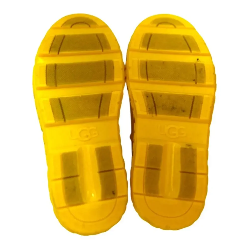 Ugg Drizlita kids canary yellow Sherpa lined rain boots. Size 1