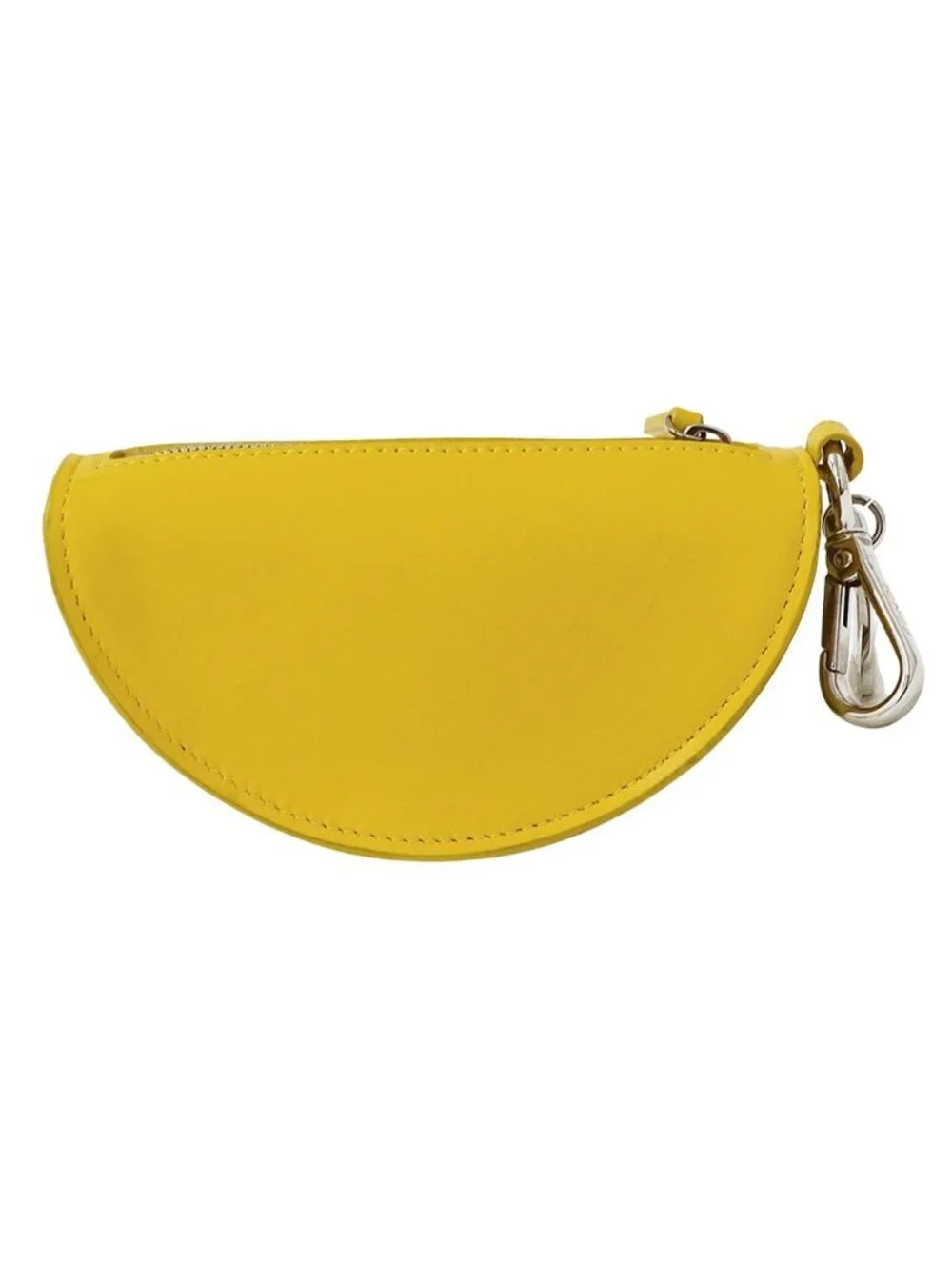 Fendi Pouch Leather Wool Yellow Taco Motif