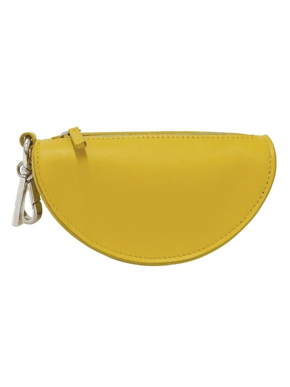 Fendi Pouch Leather Wool Yellow Taco Motif