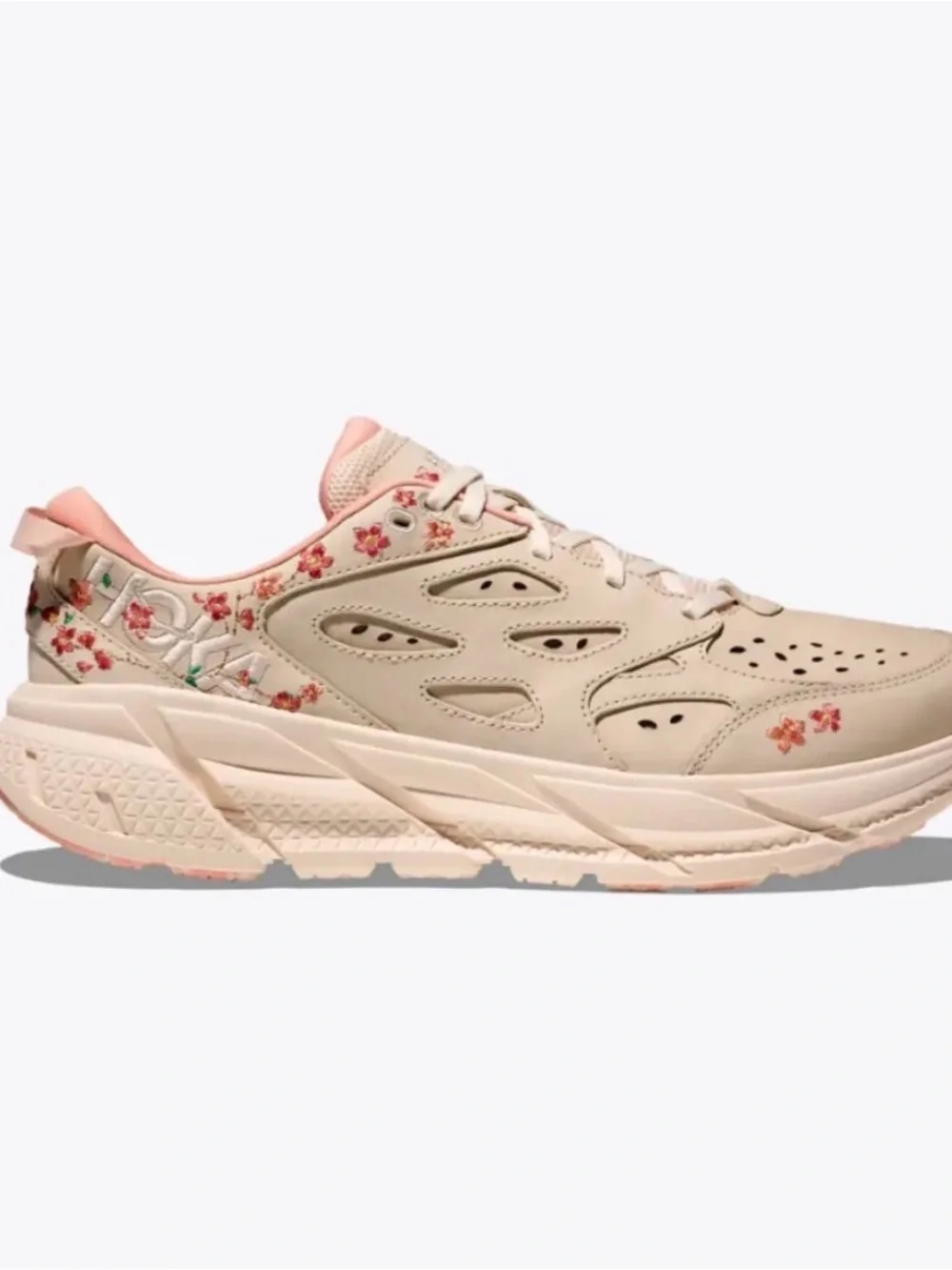 Women’s Hoka Clifton Bloom Floral Low-Top Sneakers