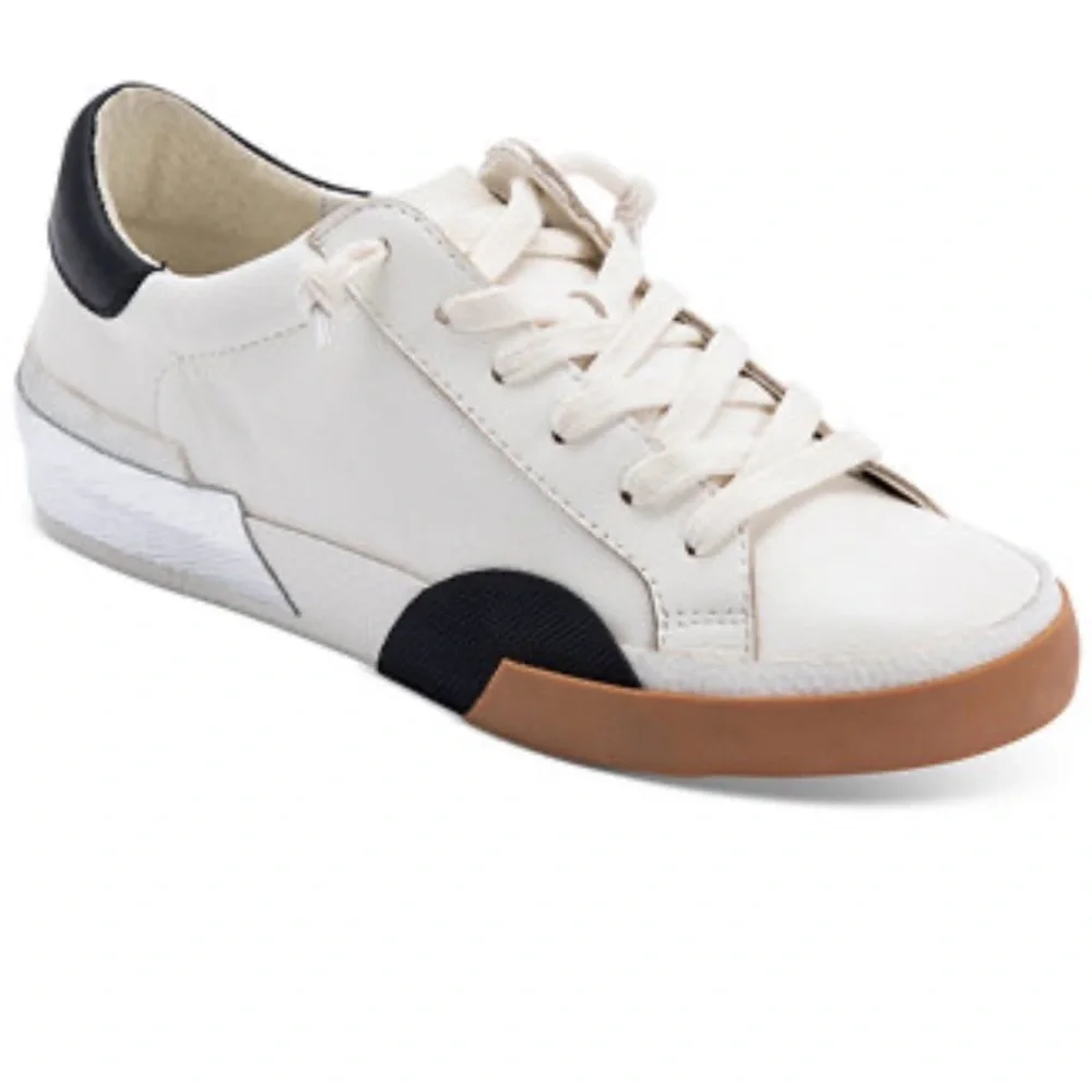 Dolce Vita White, Black, and Silver Sneakers