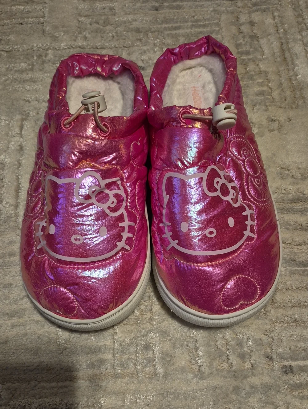 Sanrio Metallic Pink Hello Kitty Slip-Ons