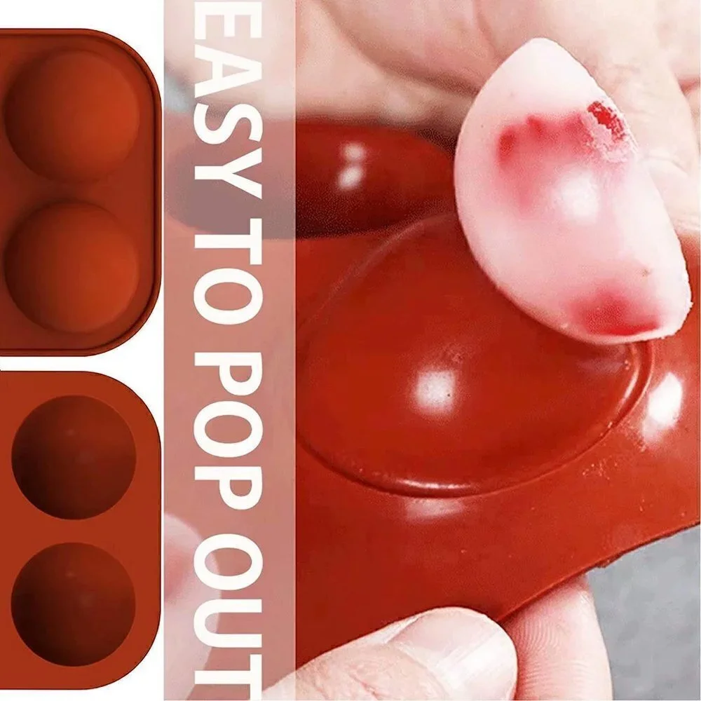 BAKING MOLDS SILICONE SEMI SPHERE  SET OF 4