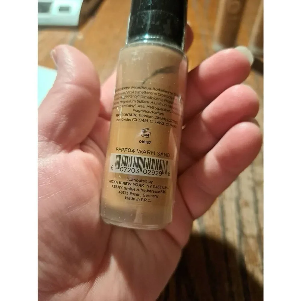 New Lot of 3 Sealed NK Makeup Perfection Liquid Foundation FFPF04 Warm Sand