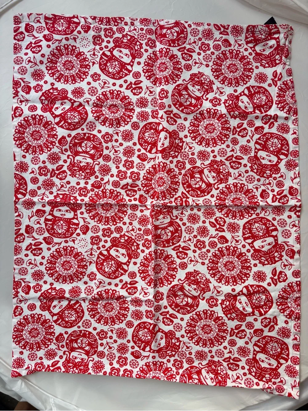 Like New Paperhouse Tea Towel With Matryoshka Nesting Dolls Pattern