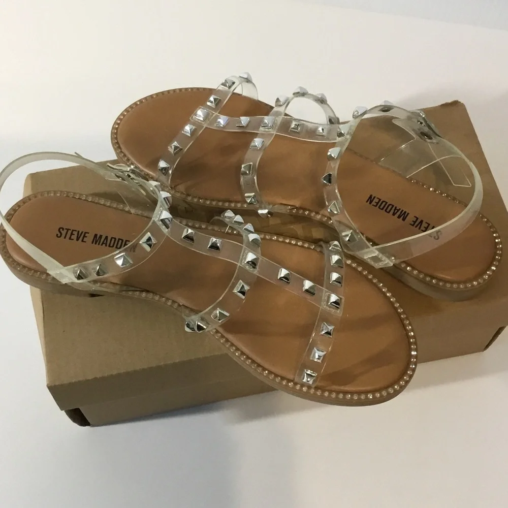 Steve Madden transparent straps