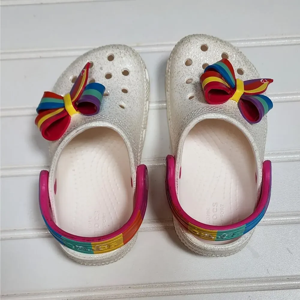 CROCS white sandals multicolor