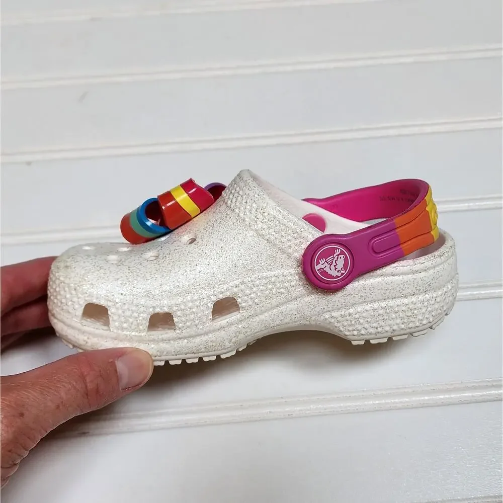CROCS kids fun glitter