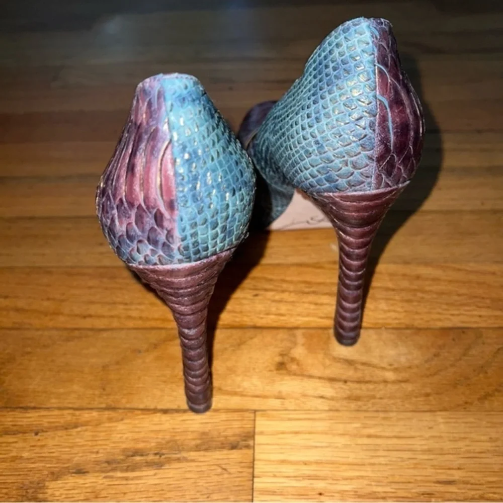 Joan and David real python leather platform
