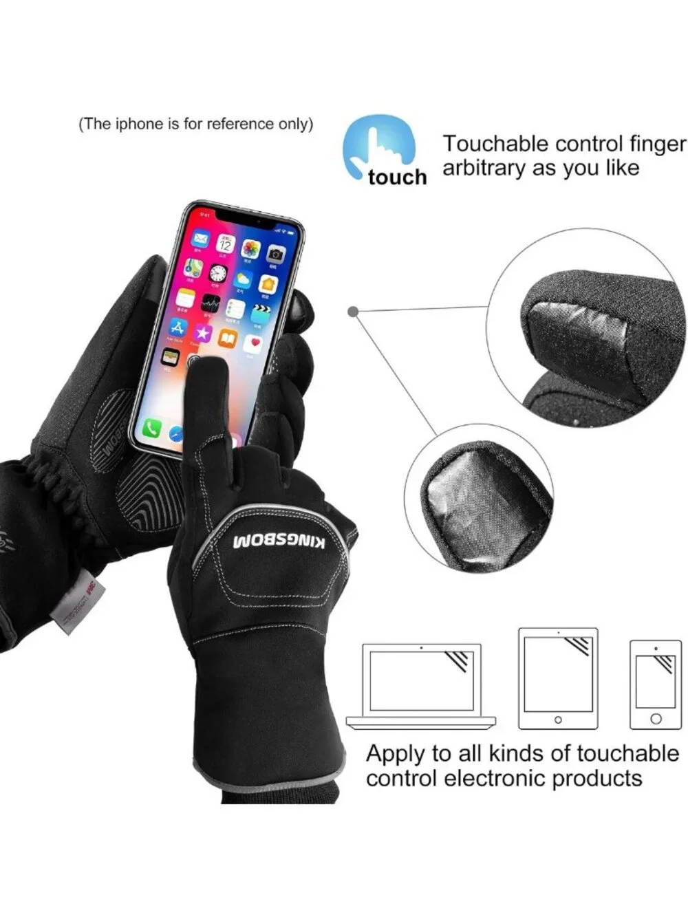 Warm Waterproof Windproof Winter Gloves - Thermal Touch Screen for Outdoor