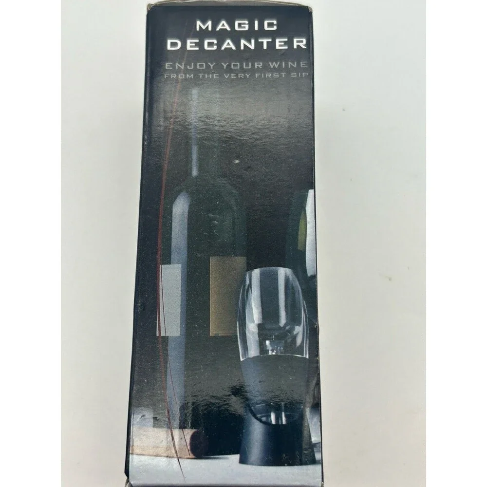 Magic Decanter Essential Wine Aerator Pourer Set New Open Box
