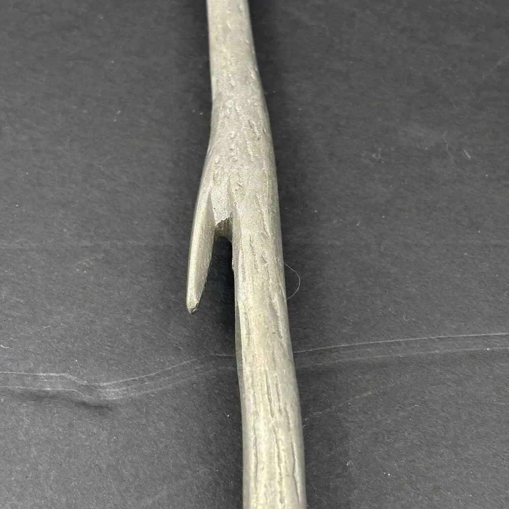 Vintage Aluminum Grey‎ Tree Branch Twigs Serving Set Salad Mixing Spoons