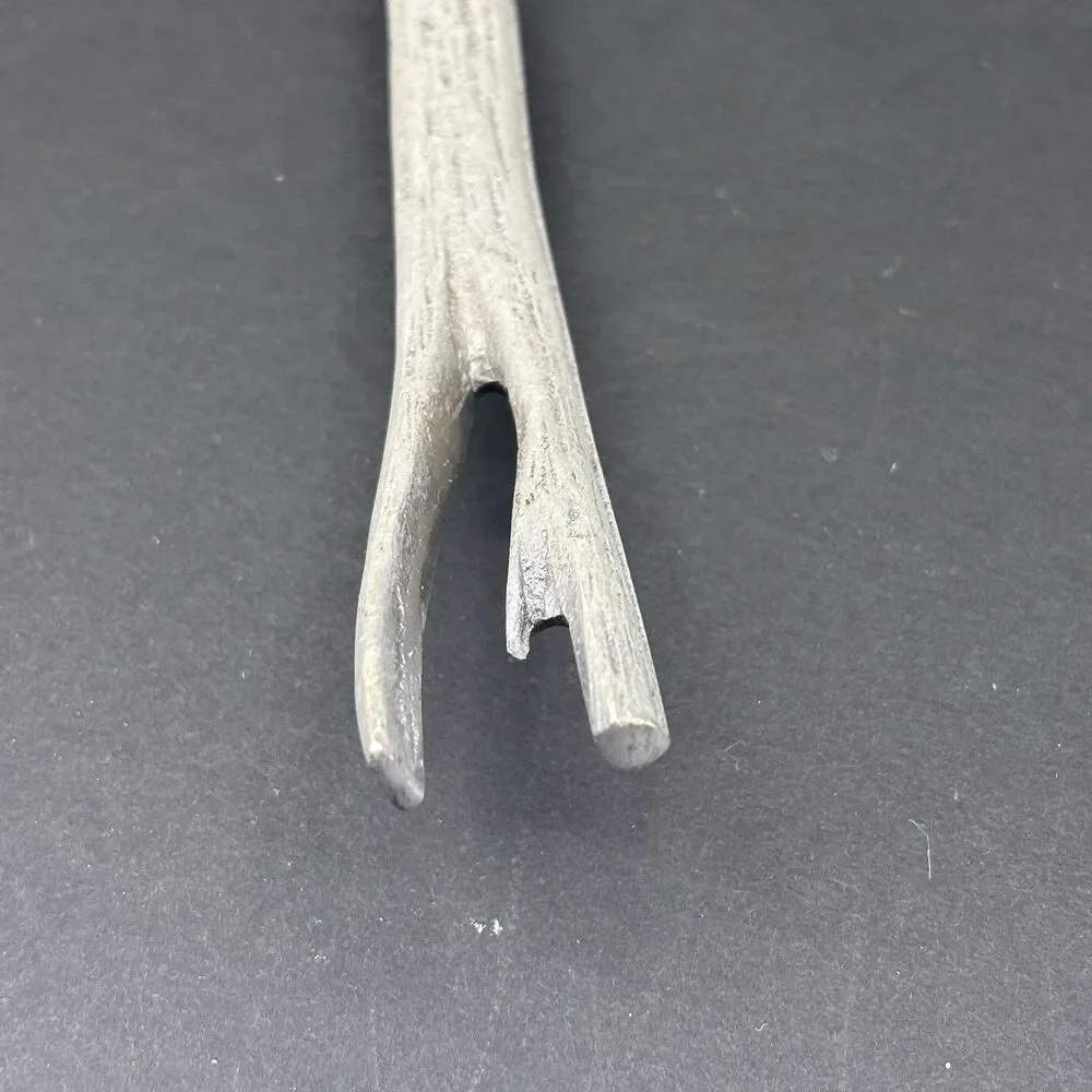 Vintage Aluminum Grey‎ Tree Branch Twigs Serving Set Salad Mixing Spoons