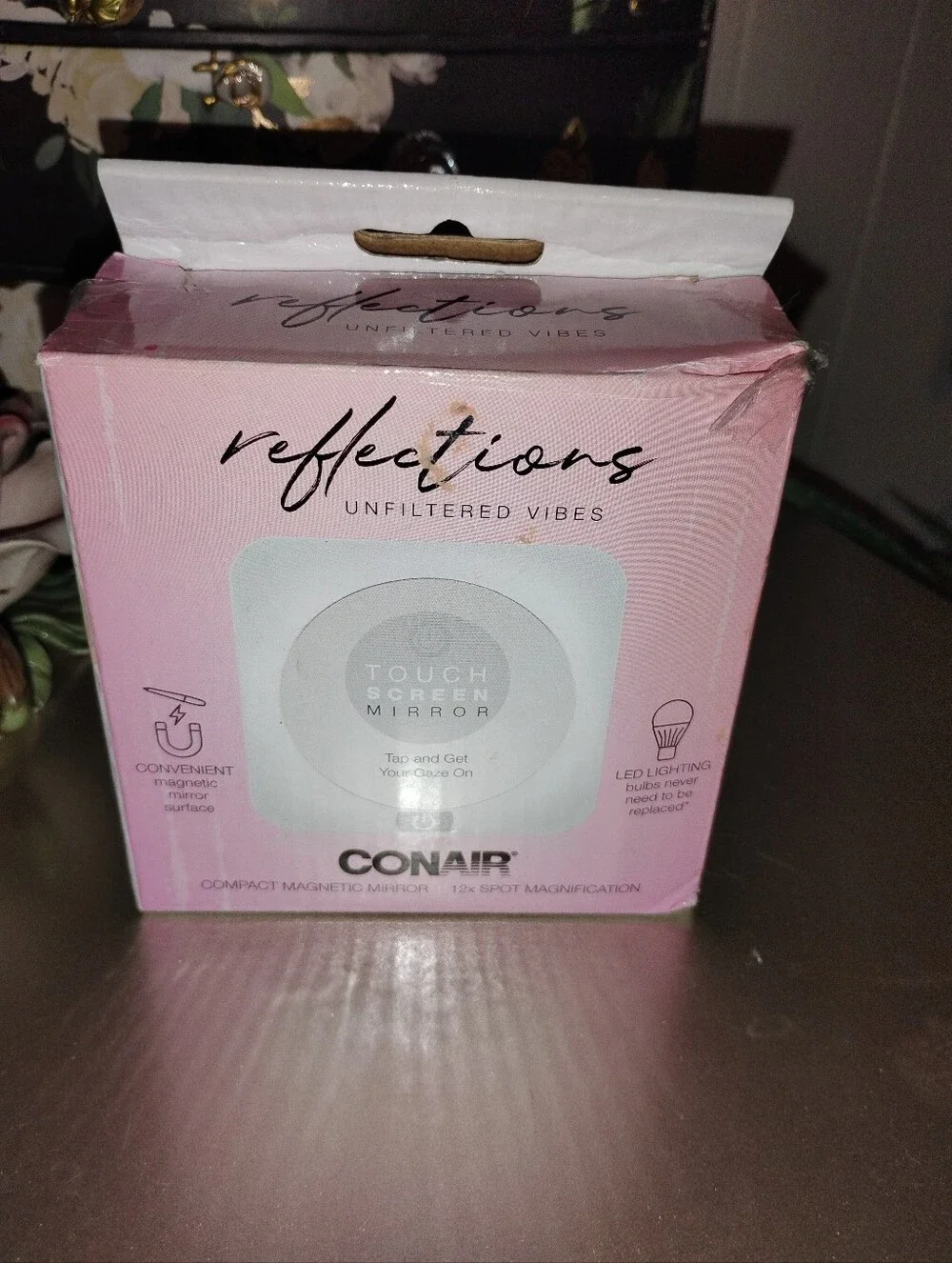 Conair Reflections Touchscreen Compact Mirror - Pink