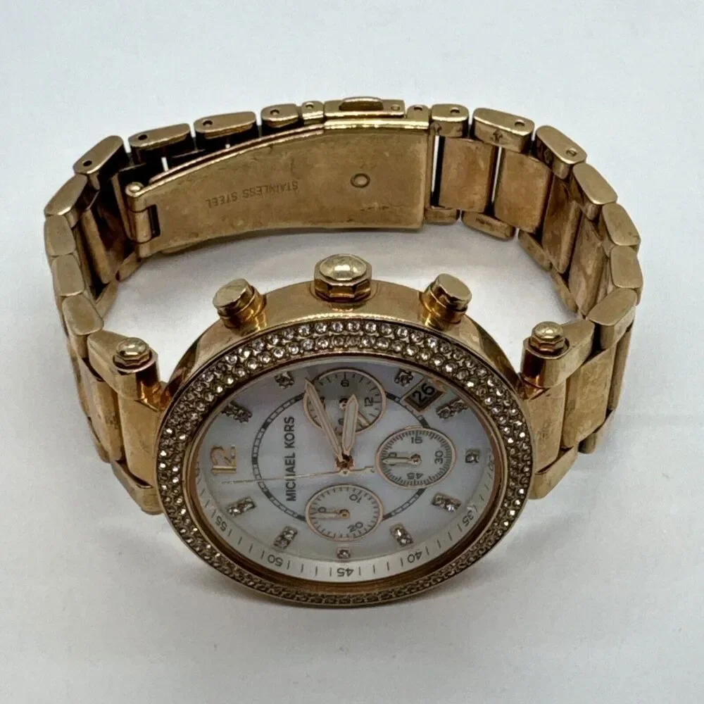 Michael Kors Parker MK5491 Women's Gold Stainless Steel Analog Dial Watch JNA400