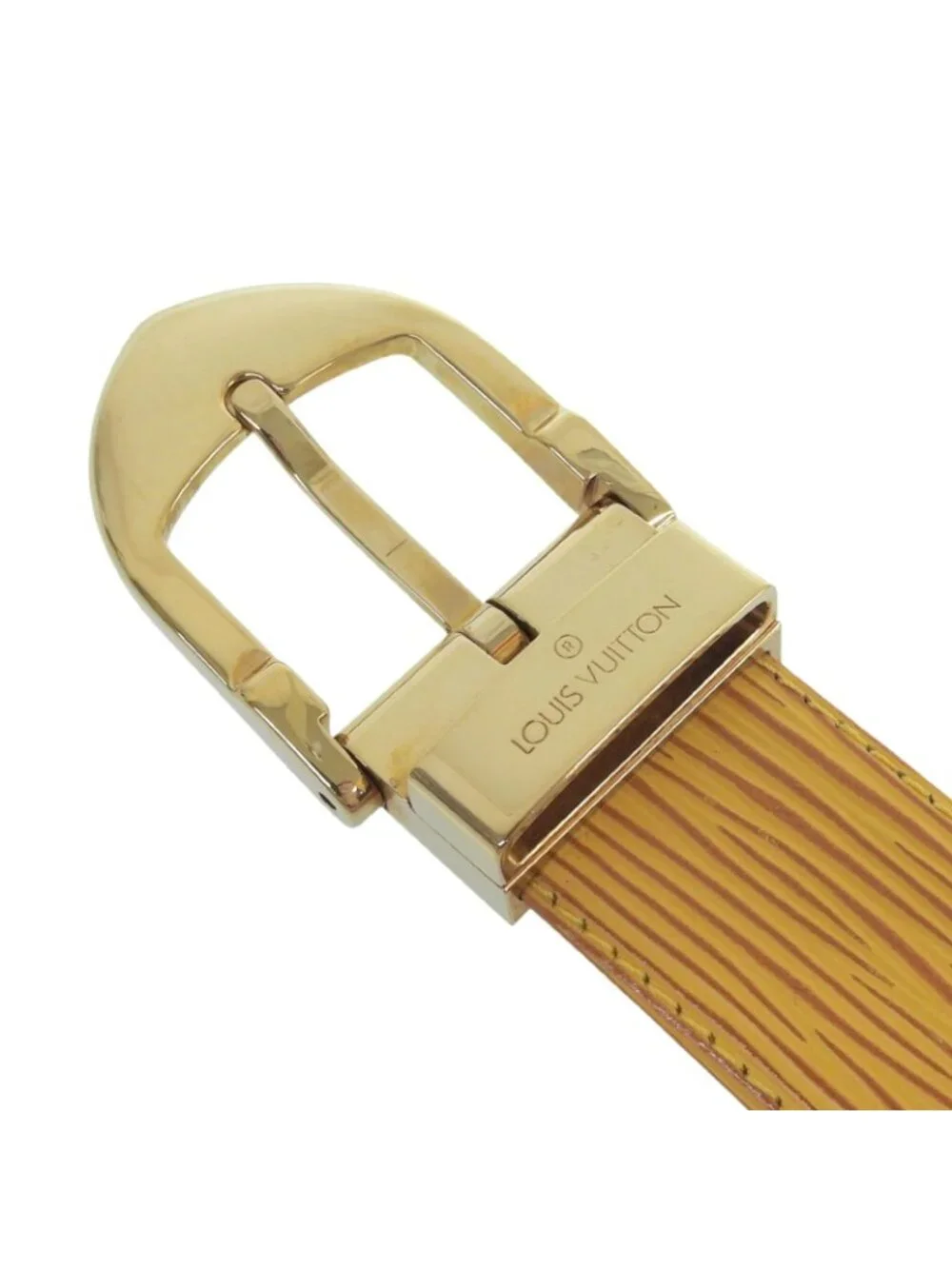 Louis Vuitton Ceinture Epi Leather Belt Yellow Gold