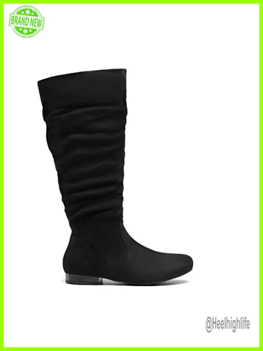 Wide Calf Knee High Pull On Boots with Faux Fur Lining