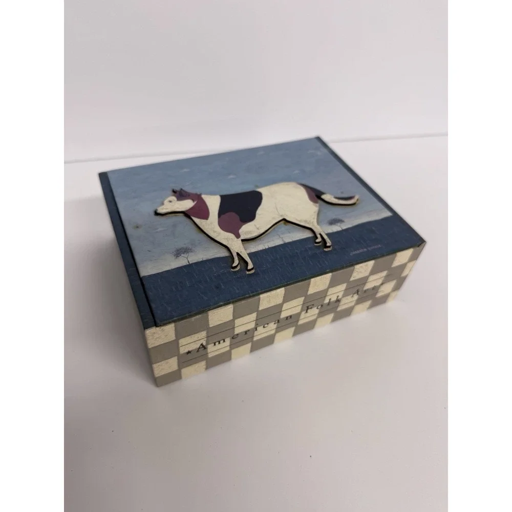 Box Of 9 Note Cards featuring a folk art Bandit Warren‎ Kimble