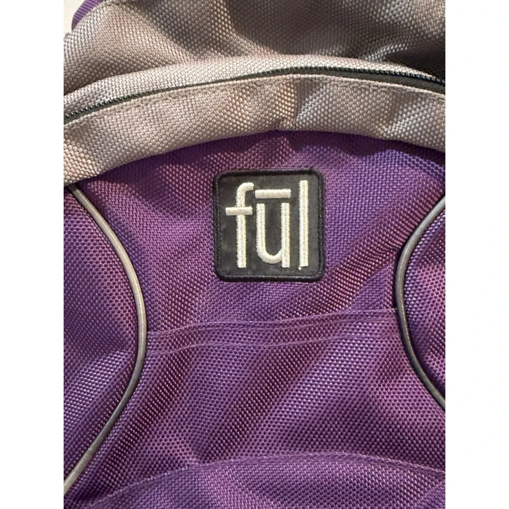 Ful unisex multi-pocket hiking casual laptop backpack book bag gray‎ Purple