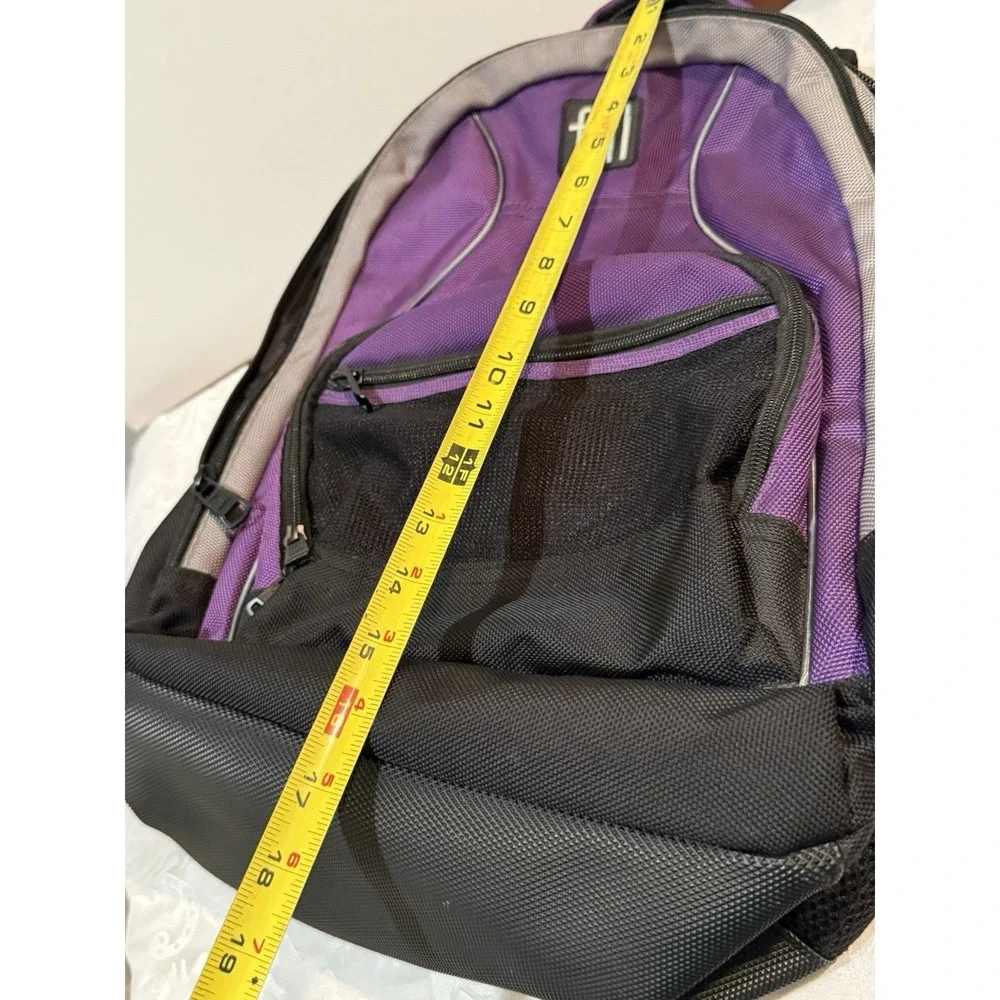 Ful unisex multi-pocket hiking casual laptop backpack book bag gray‎ Purple