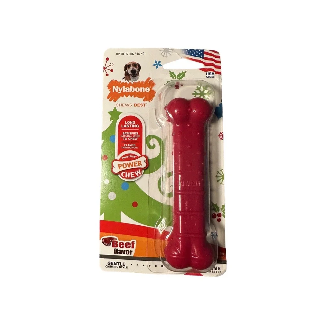 Nylabone Power Chew Medium Beef Flavor Long Lasting‎ New