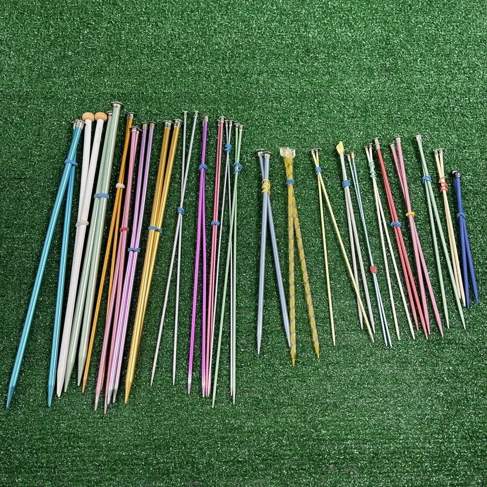 Lot of 23 Pairs Unbranded Single Point Knitting Needles‎ Various Sizes