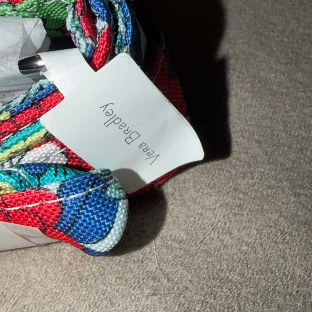 Vera Bradley Lighten Up Wide Lanyard Far Out Floral Multi Color New 28182-U67