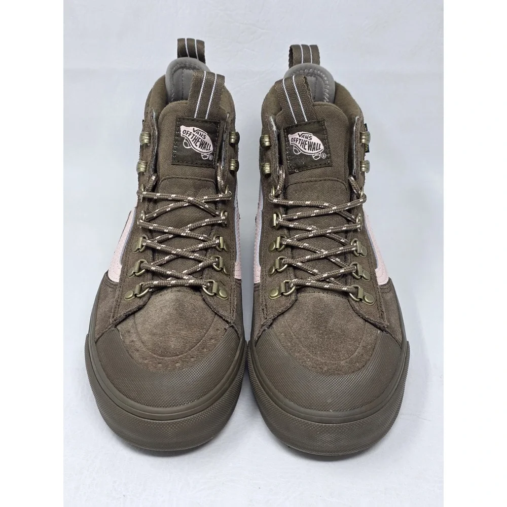 Vans MTE Sk8-Hi Waterproof Teak Brown Pink Boots Cold Weather Wmns 6.5 Men 5 New