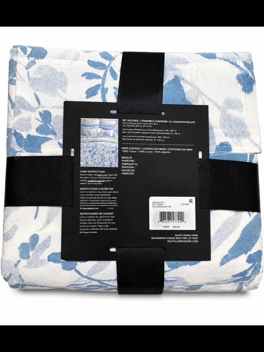 Ralph Lauren Home Ada Blue Floral Duvet Cover - Full/Queen