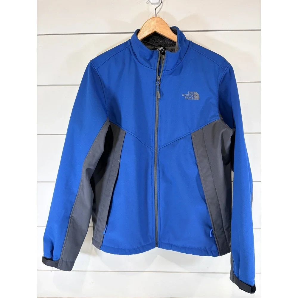 THE NORTH FACE APEX CHROMIUM Mens Medium Blue Full Zip Soft Shell Thermal Jacket