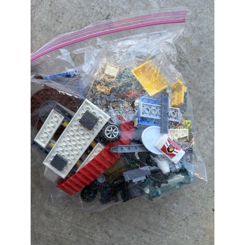 2lbs Lego Mixed Lot Pieces Belt/Tires/ Accessories/ Cars