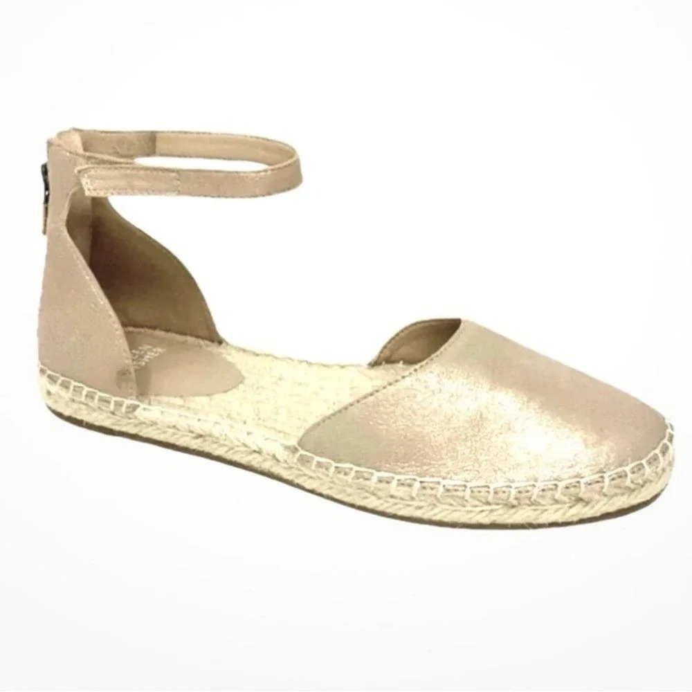 EILEEN FISHER |‎ NEW Woman's Lala Gold Metallic Espadrille Flat Sandals, Size 11