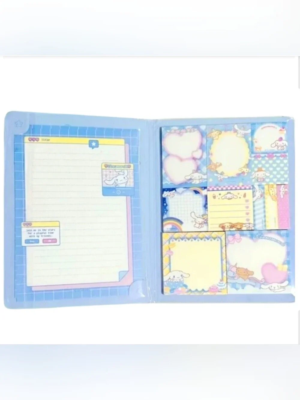 Cinnamoroll Kawaii Sticky Notes Notepad Stationery Set  NEW