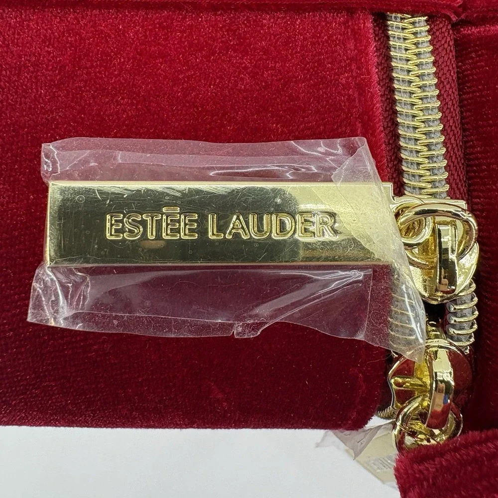 2024 Estee Lauder Red Velvet Limited Ed Holiday Beauty Box CASE ONLY‎ Bow Handle