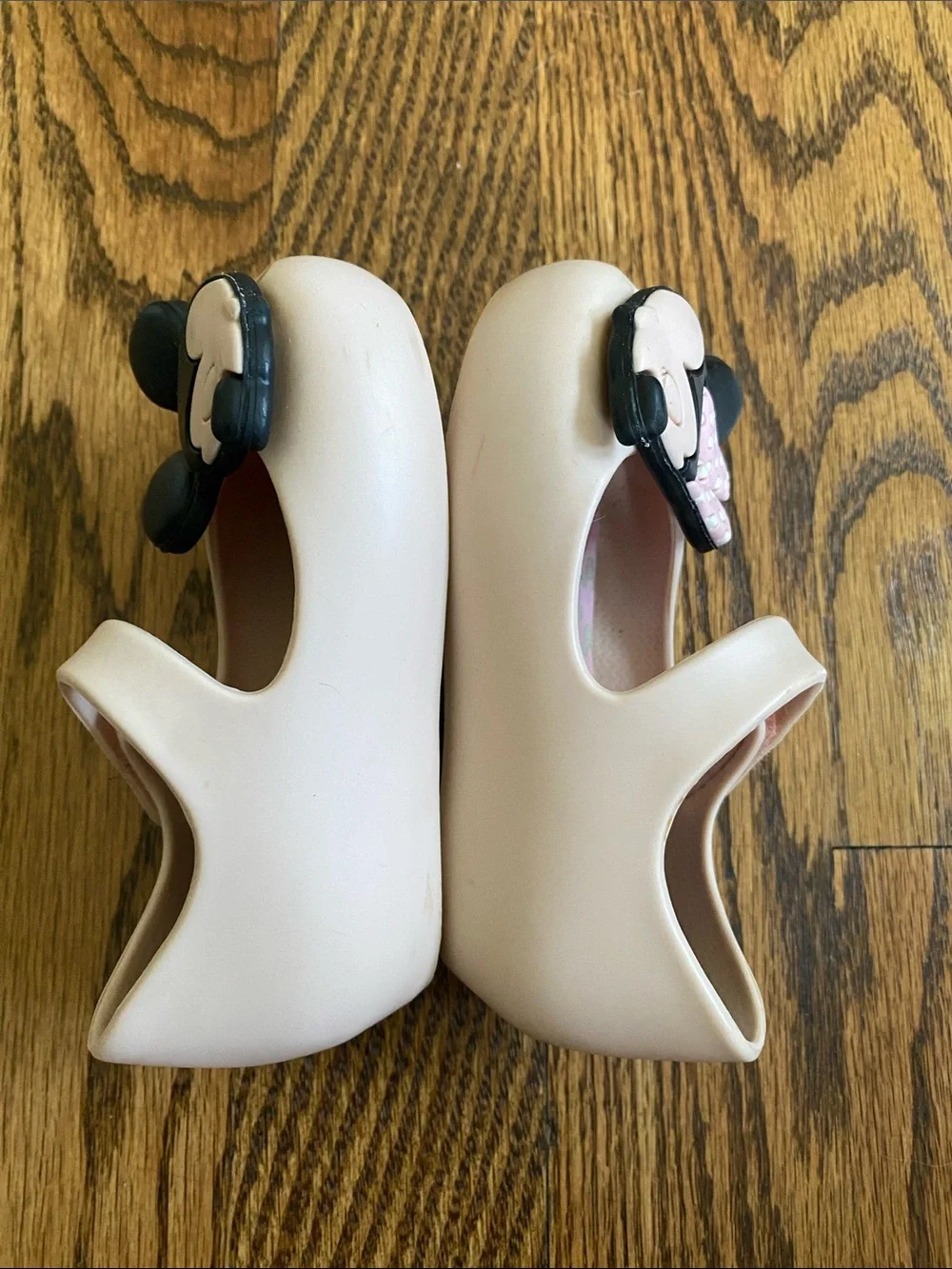 Mini Melissa Pink Mickey & Minnie Mary Jane Shoes, size baby/toddler 5.